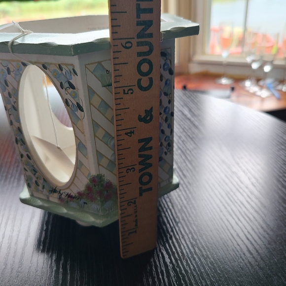 Decorative Hexagonal Jar Candle Holder with Dragonfly Design - Picture 8 of 12